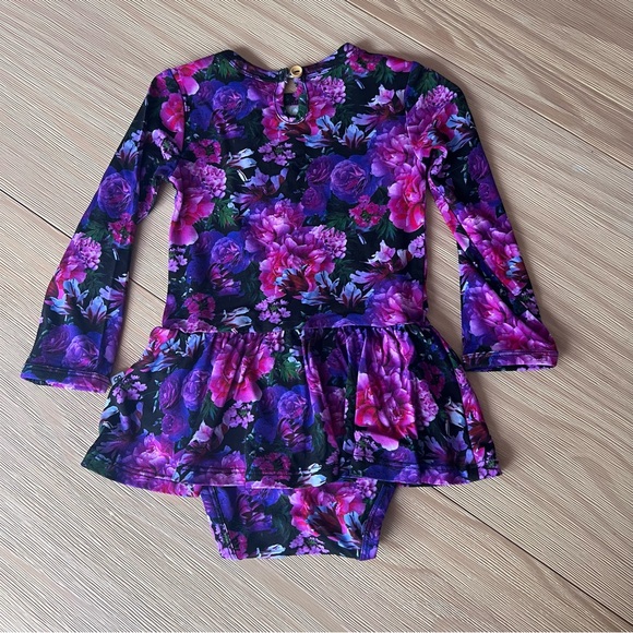 Bums & Roses Midnight Bloom Convertible Ruffle Dress - Picture 3 of 5